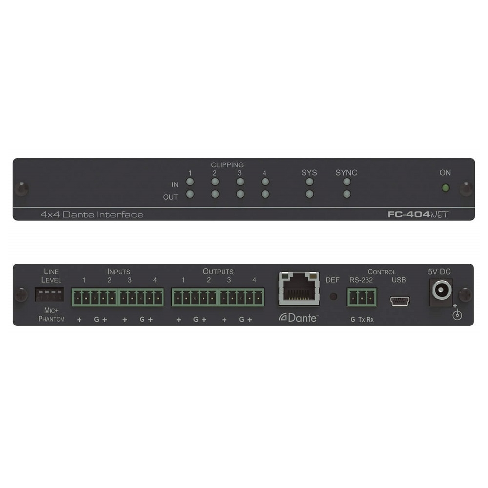 Ma trận âm thanh Dante 4x4 FC-404Net