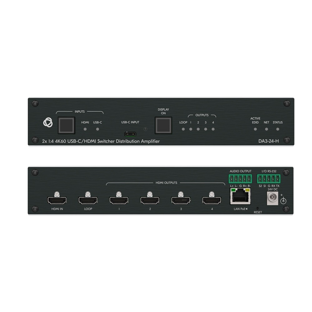 Bộ chia và khuếch đại HDMI USB-C DA3-24-H